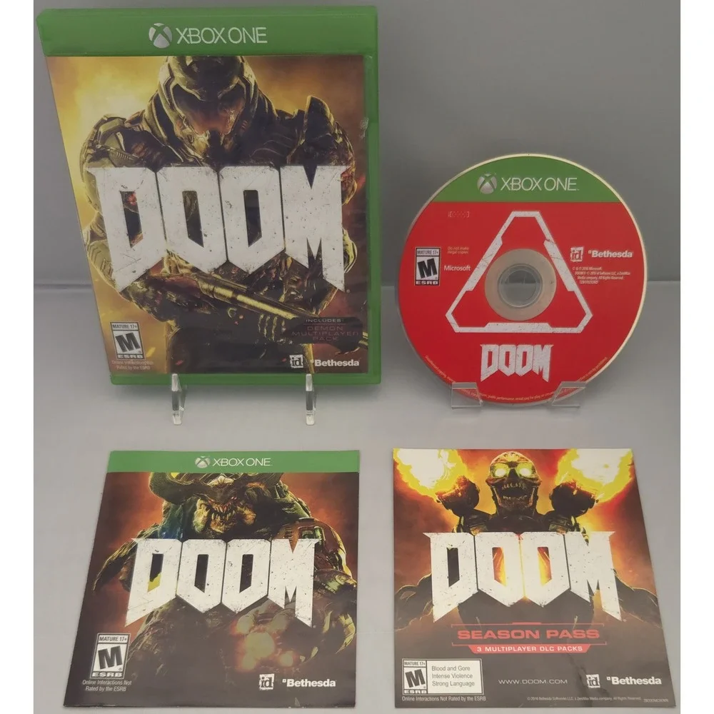 DOOM -‎ Xbox One - Bethesda - Complete in Box CIB - Tested & Working